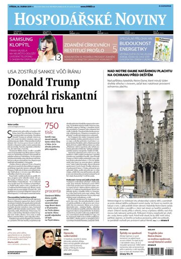Obálka e-magazínu Hospodářské noviny 079 - 24.4.2019