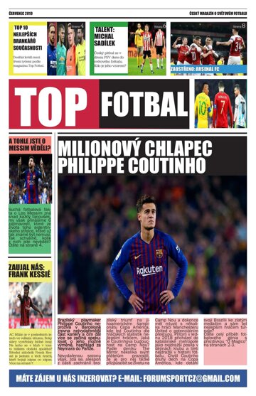 Obálka e-magazínu TOP Fotbal 16/2019