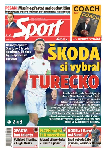 Obálka e-magazínu Sport 7.1.2020