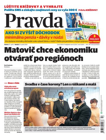 Obálka e-magazínu Pravda 25. 4. 2020