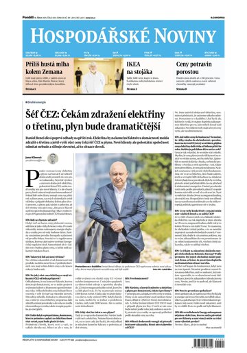 Obálka e-magazínu Hospodářské noviny 201 - 18.10.2021