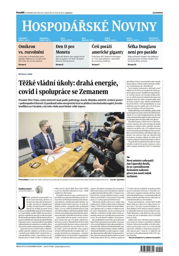 Obálka e-magazínu Hospodářské noviny 244 - 20.12.2021