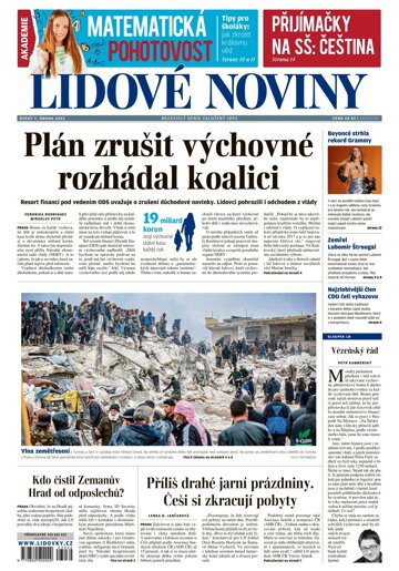 Obálka e-magazínu Lidové noviny 7.2.2023