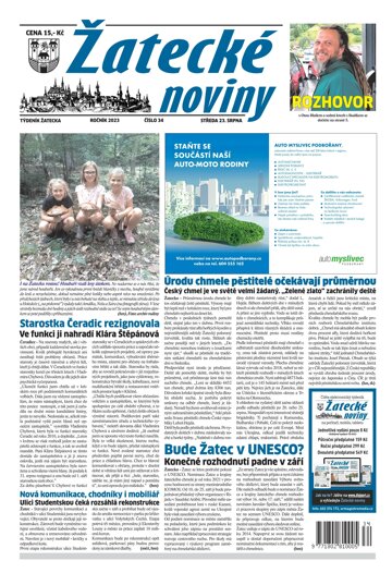 Obálka e-magazínu Žatecké noviny 34/23