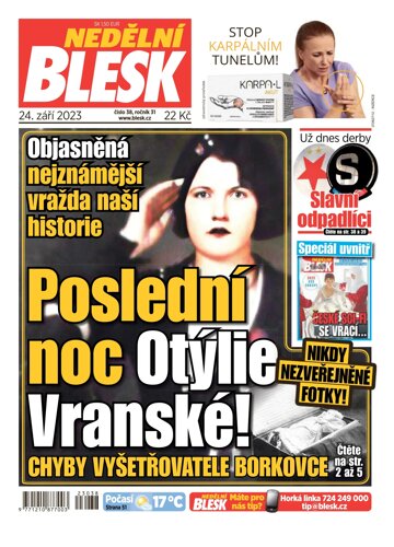 Obálka e-magazínu Nedělní Blesk 24.9.2023