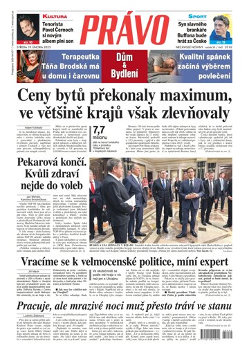 Obálka e-magazínu Deník Právo 19.2.2025