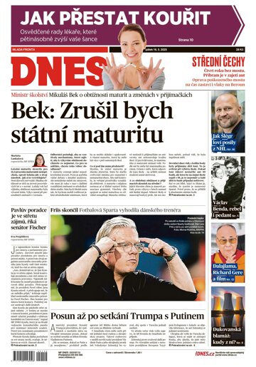 Obálka e-magazínu MF DNES Střední Čechy - 16.05.2025