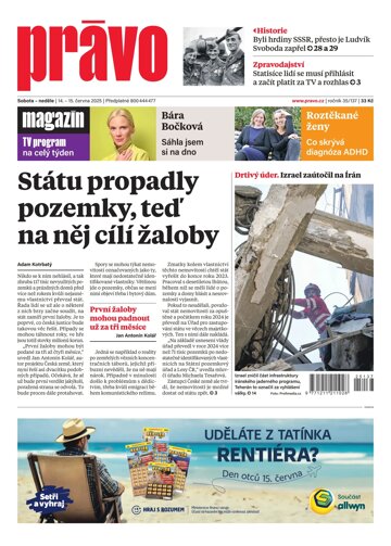 Obálka e-magazínu Deník Právo 14.6.2025