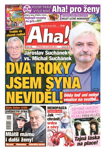 Obálka e-magazínu AHA! 24.6.2025