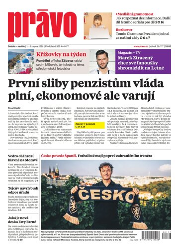 Obálka e-magazínu Deník Právo 1.8.2026