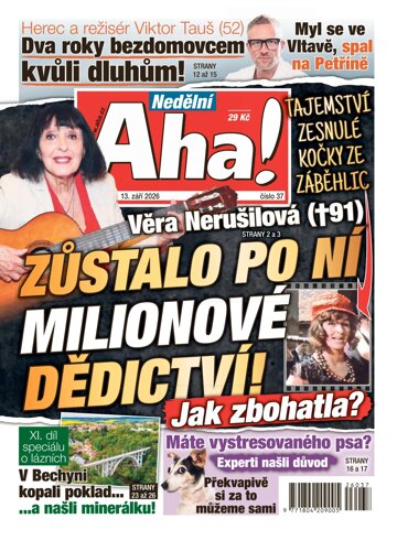 Obálka e-magazínu Nedělní AHA! 13.9.2026