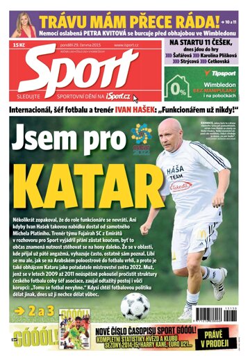 Obálka e-magazínu Sport 29.6.2015