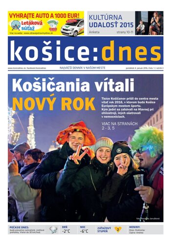 Obálka e-magazínu košice:dnes 4.1.2016