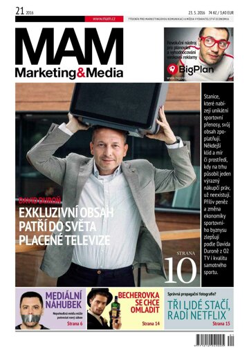 Obálka e-magazínu Marketing & Media 21 - 23.5.2016