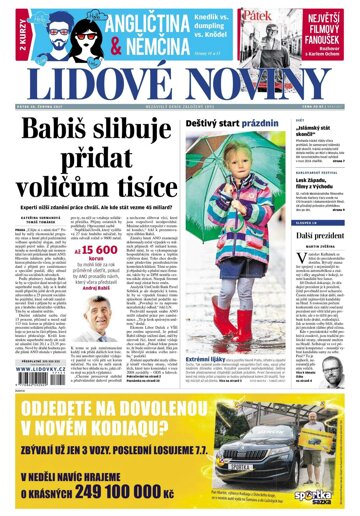 Obálka e-magazínu Lidové noviny 30.6.2017
