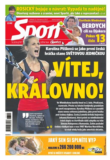 Obálka e-magazínu Sport 12.7.2017