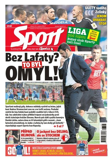 Obálka e-magazínu Sport 15.8.2017