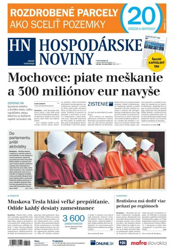 Obálka e-magazínu Hospodárske noviny 14.06.2018