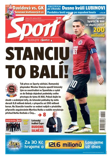 Obálka e-magazínu Sport 29.1.2019