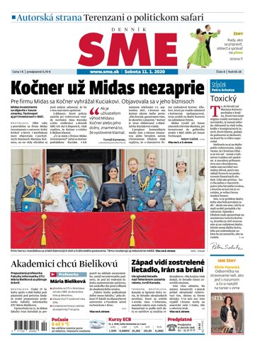 Obálka e-magazínu SME 11.1.2020