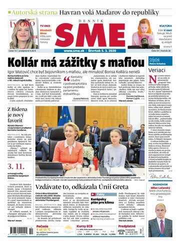 Obálka e-magazínu SME 5.3.2020