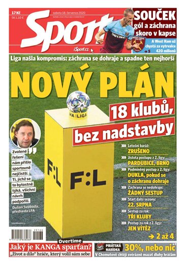 Obálka e-magazínu Sport 18.7.2020