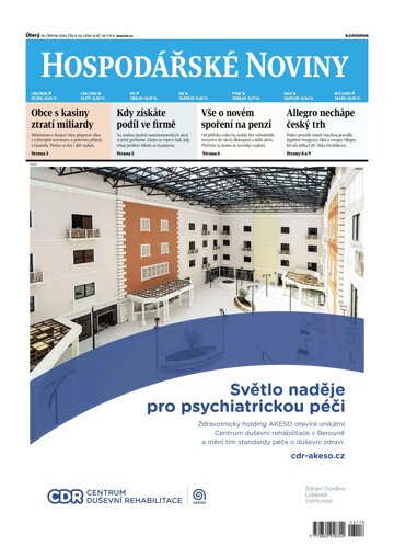 Obálka e-magazínu Hospodářské noviny 118 - 20.6.2023