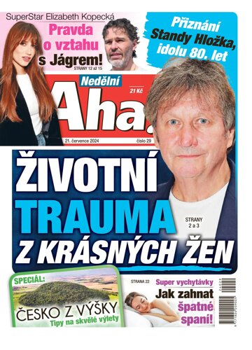 Obálka e-magazínu Nedělní AHA! 21.7.2024
