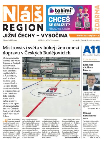 Obálka e-magazínu Náš Region - Vysočina 14/2025