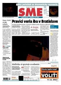 Obálka e-magazínu SME 6.11.2013