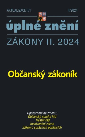 Obálka knihy Aktualizace II/1 / 2024 - Občanský zákoník