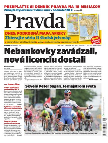 Obálka e-magazínu Pravda 28.9.2015