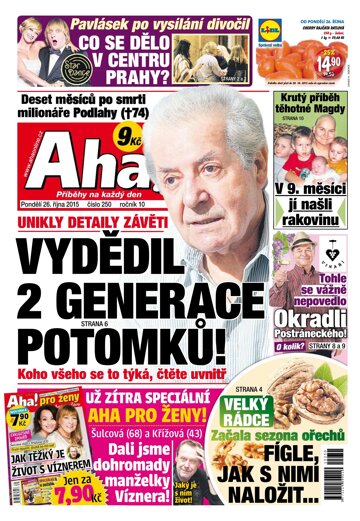 Obálka e-magazínu AHA! 26.10.2015