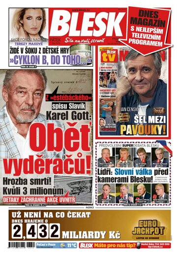 Obálka e-magazínu Blesk 7.10.2016