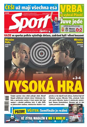 Obálka e-magazínu Sport 4.5.2017