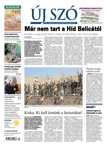 Obálka e-magazínu Új Szó 30.8.2017