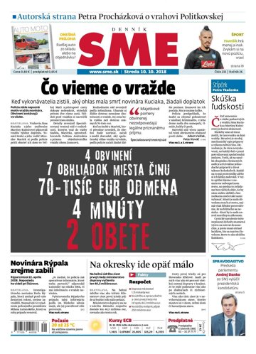 Obálka e-magazínu SME 10.10.2018