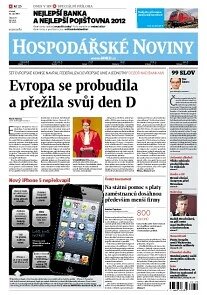 Obálka e-magazínu Hospodářské noviny 179 - 13.9.2012