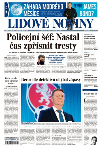Obálka e-magazínu Lidové noviny 17.10.2020