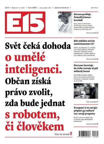 Obálka e-magazínu E15 - 22.12.2021