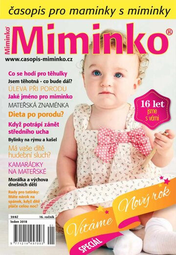 Obálka e-magazínu Miminko 1/2018