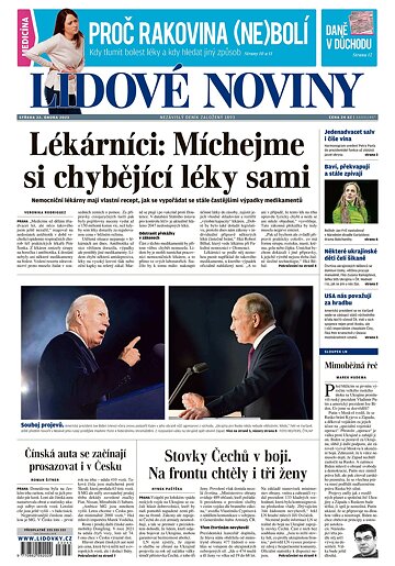 Obálka e-magazínu Lidové noviny 22.2.2023