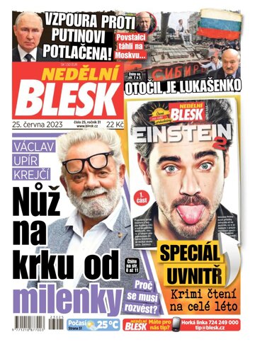 Obálka e-magazínu Nedělní Blesk 25.6.2023