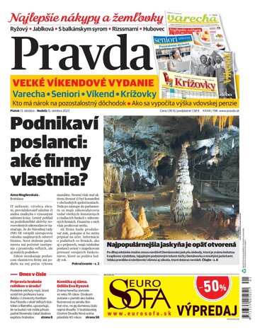 Obálka e-magazínu Pravda 13. 10. 2023