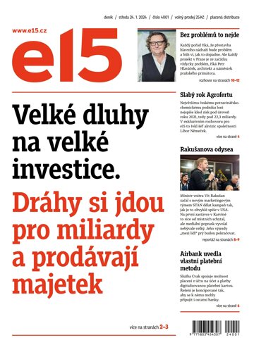 Obálka e-magazínu E15 24.1.2024