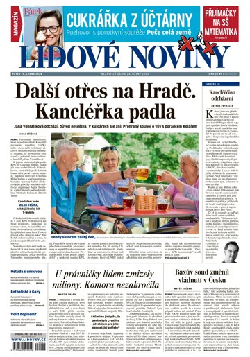 Obálka e-magazínu Lidové noviny 26.1.2024