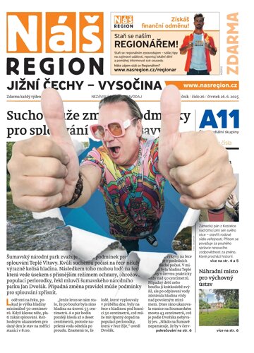 Obálka e-magazínu Náš Region - Vysočina 26/2025