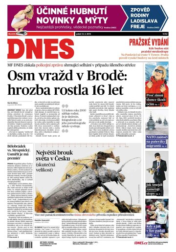 Obálka e-magazínu MF Dnes 12.2.2016