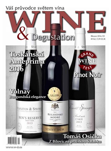 Obálka e-magazínu Wine and Degustation 3/2016