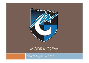Obálka e-magazínu Modra CREW